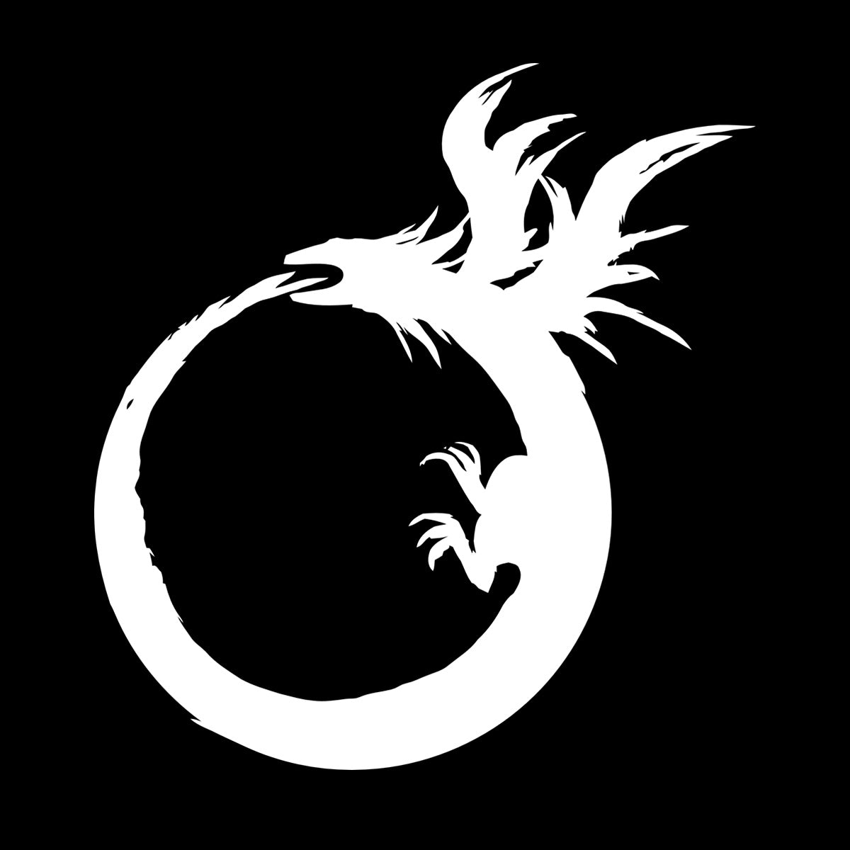 Lettering Stickers Dragon Enso Circle Symbol Buddhism Multiple Size Options