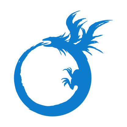 Lettering Stickers Dragon Enso Circle Symbol Buddhism Multiple Size Options