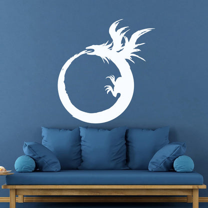 Lettering Stickers Dragon Enso Circle Symbol Buddhism Multiple Size Options