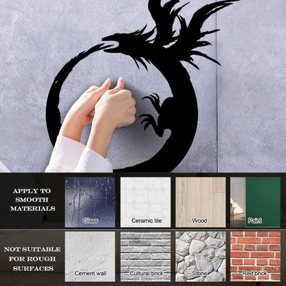 Lettering Stickers Dragon Enso Circle Symbol Buddhism Multiple Size Options