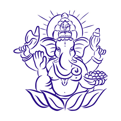 Elephant Ganesha Indian Symbol Hinduism Vinyl Wall Stickers It Won'T Fall Off