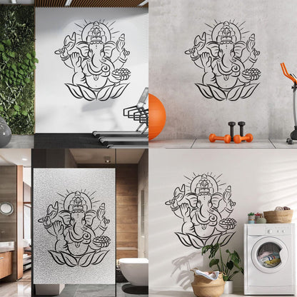 Elephant Ganesha Indian Symbol Hinduism Vinyl Wall Stickers It Won'T Fall Off