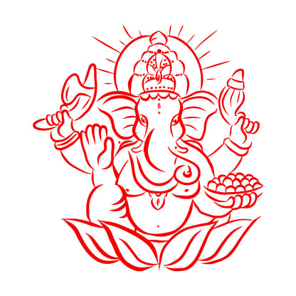 Elephant Ganesha Indian Symbol Hinduism Vinyl Wall Stickers It Won'T Fall Off