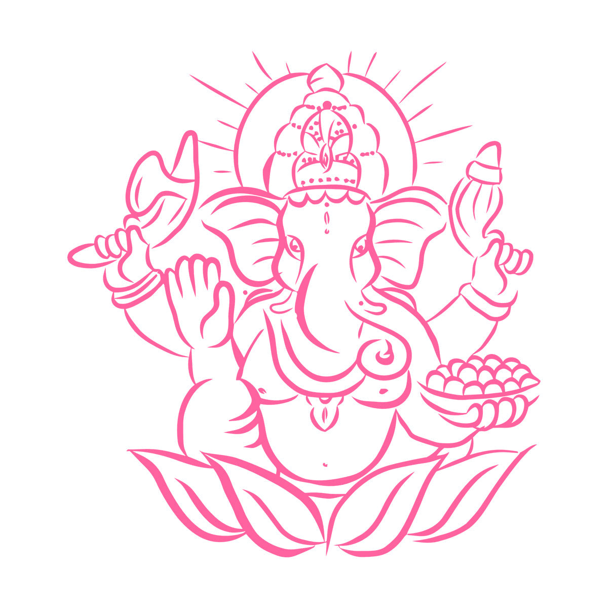 Elephant Ganesha Indian Symbol Hinduism Vinyl Wall Stickers It Won'T Fall Off