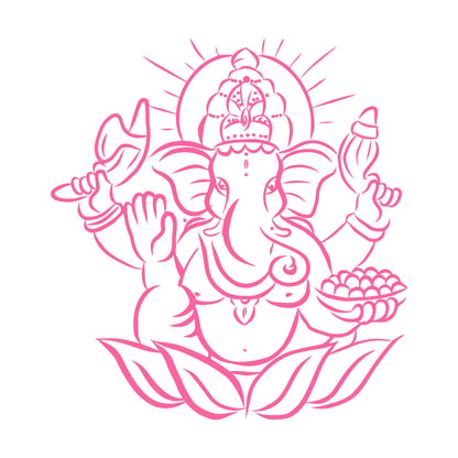 Elephant Ganesha Indian Symbol Hinduism Vinyl Wall Stickers It Won'T Fall Off