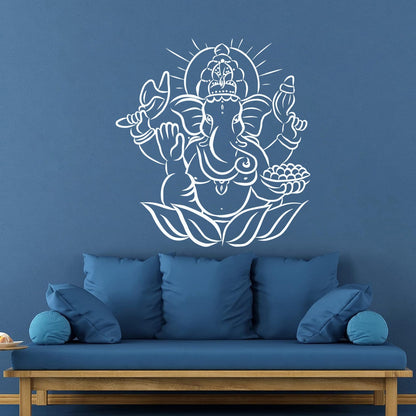 Elephant Ganesha Indian Symbol Hinduism Vinyl Wall Stickers It Won'T Fall Off