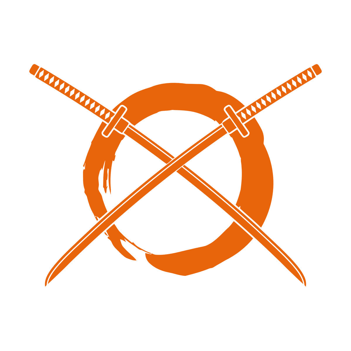 Fine Carving Stickers Enso Circle Samurai Katana Zen Japanese Glass Stickers