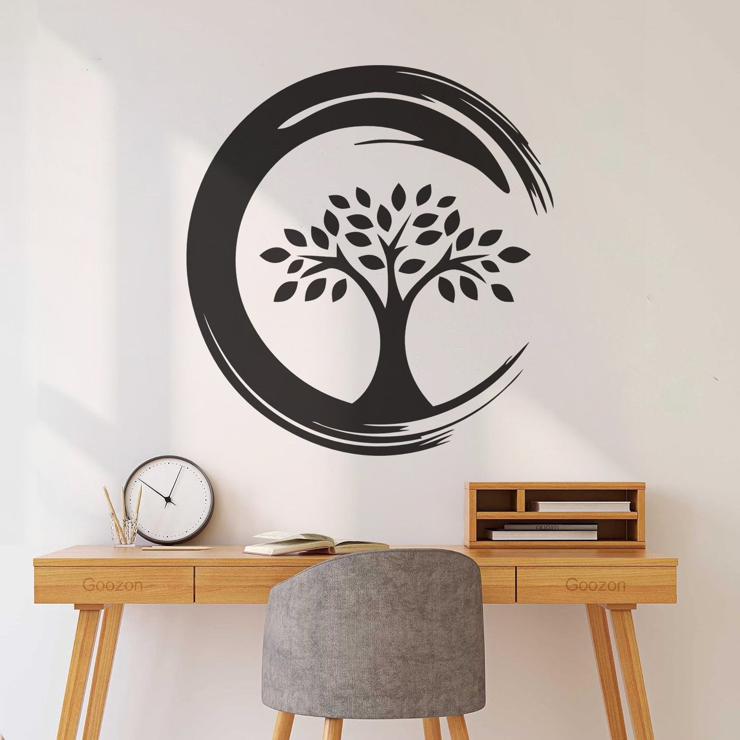 Wall Stickers Enso Circle Symbol Buddhism Religion Tree Store Decoration