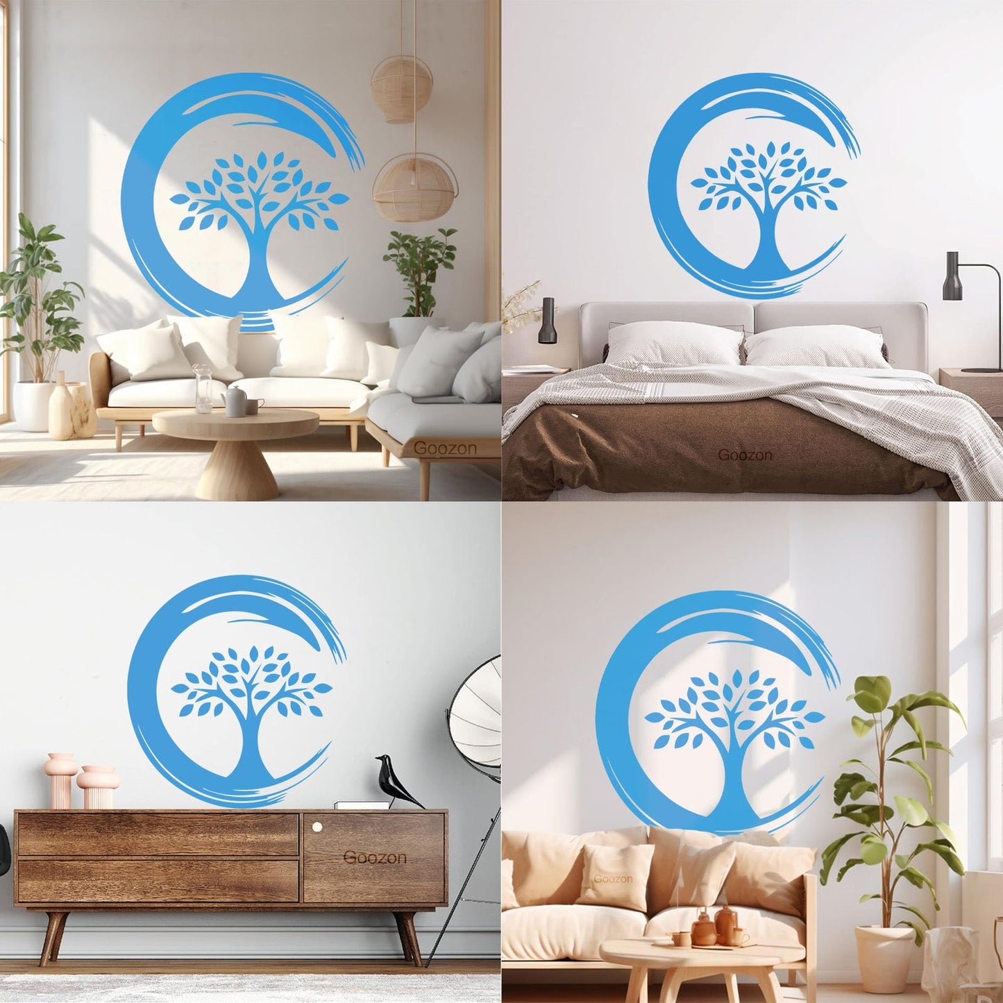Wall Stickers Enso Circle Symbol Buddhism Religion Tree Store Decoration
