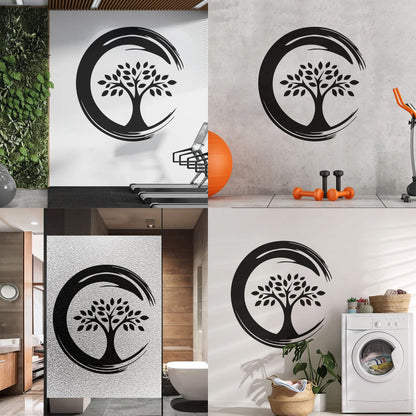 Wall Stickers Enso Circle Symbol Buddhism Religion Tree Store Decoration
