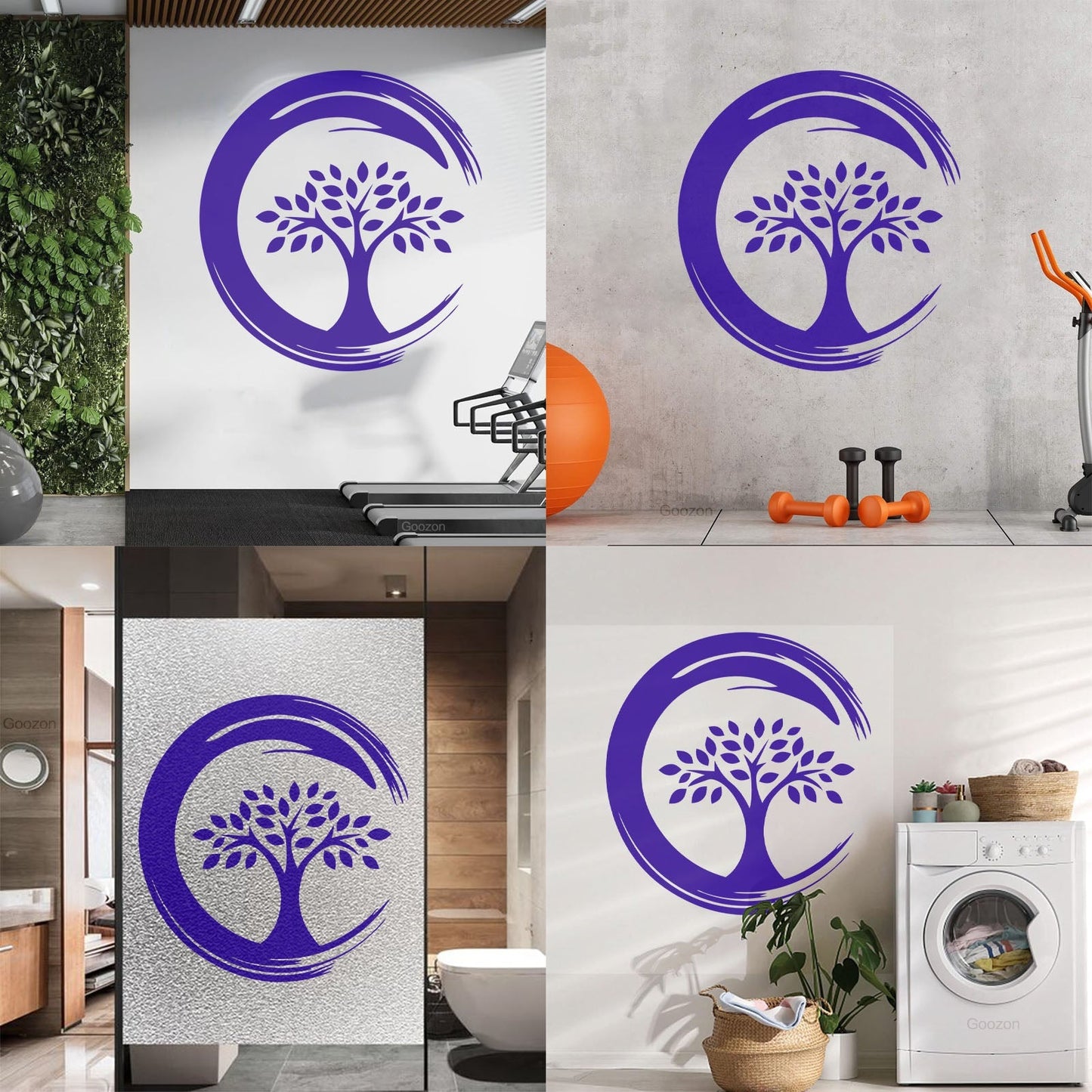 Wall Stickers Enso Circle Symbol Buddhism Religion Tree Store Decoration