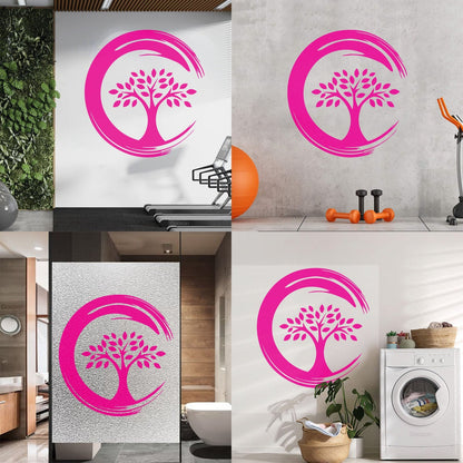 Wall Stickers Enso Circle Symbol Buddhism Religion Tree Store Decoration