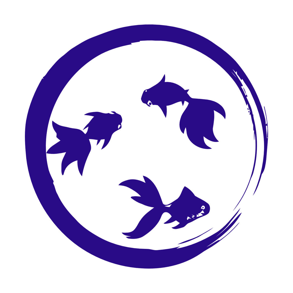 Lettering Stickers Enso Zen Circle Goldfish Aquarium Buddhism Equipped With Transfer Film Kit