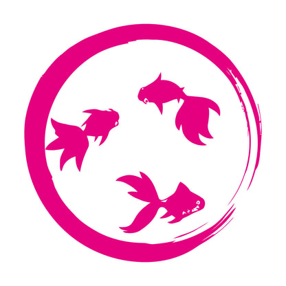 Lettering Stickers Enso Zen Circle Goldfish Aquarium Buddhism Equipped With Transfer Film Kit