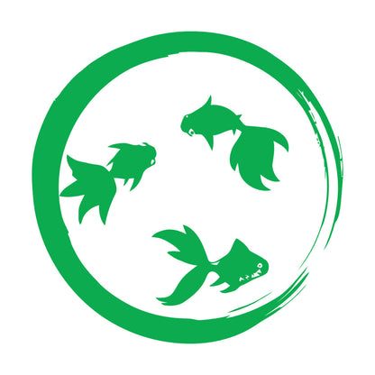 Lettering Stickers Enso Zen Circle Goldfish Aquarium Buddhism Equipped With Transfer Film Kit
