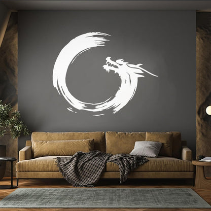 Wall Decals Paster Paper Enso Circle Zen Om Dragon Oriental Meditation Relaxation Easy Installation