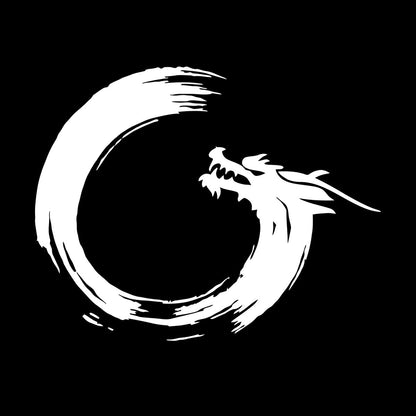 Wall Decals Paster Paper Enso Circle Zen Om Dragon Oriental Meditation Relaxation Easy Installation