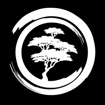 Vinyl Wall Stickers Enzo Circle Zen Tree Mediation Japan Art Mural Painting