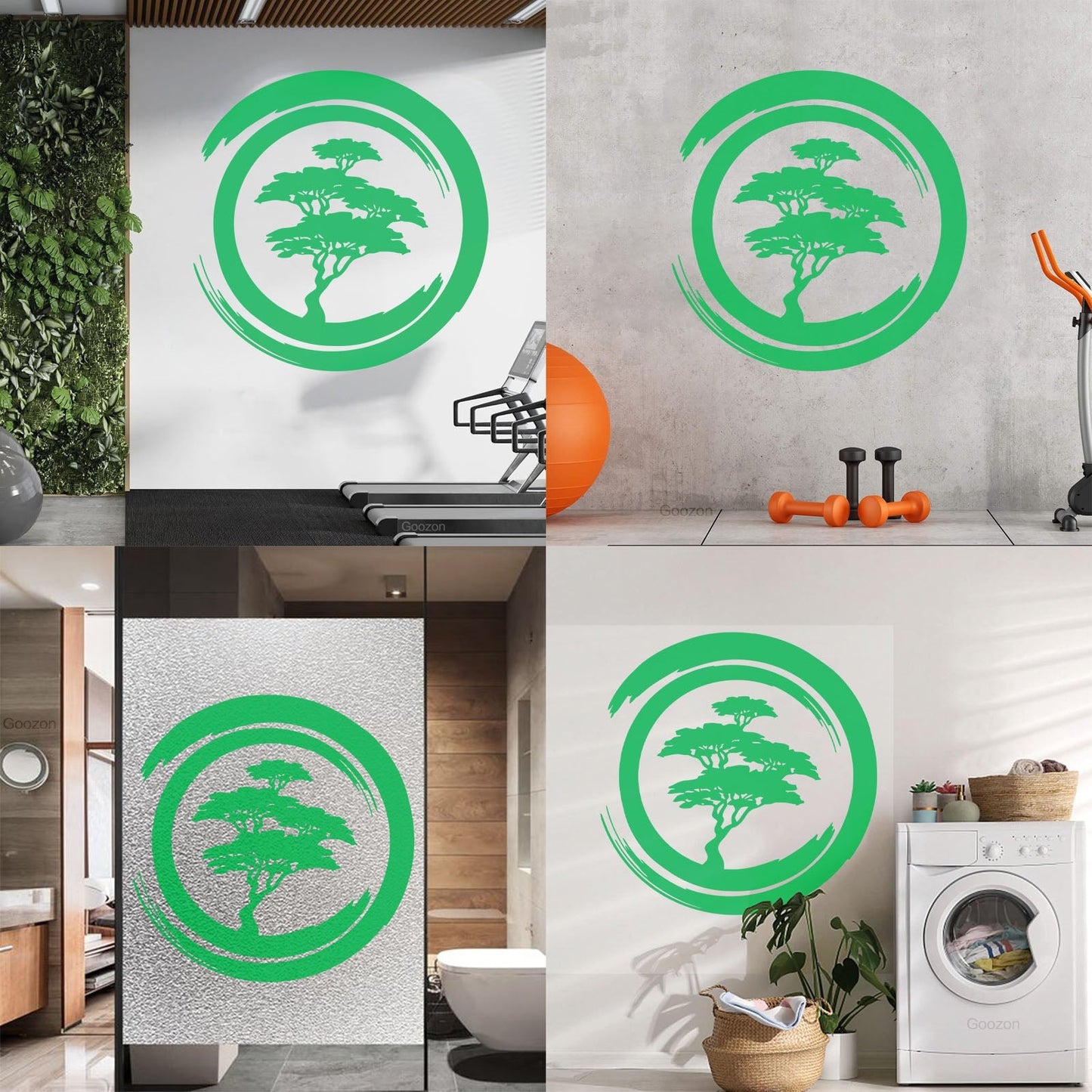 Vinyl Wall Stickers Enzo Circle Zen Tree Mediation Japan Art Mural Painting