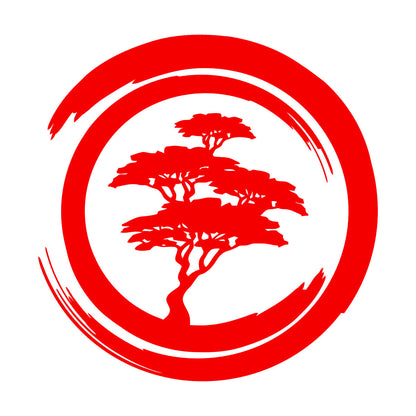 Vinyl Wall Stickers Enzo Circle Zen Tree Mediation Japan Art Mural Painting