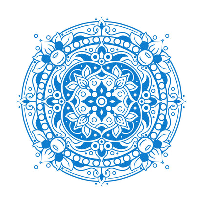 Engraving Decals Floral Mandala Mantra Ornament Meditation Room It Won'T Fall Off