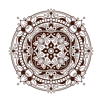 Engraving Decals Floral Mandala Mantra Ornament Meditation Room It Won'T Fall Off