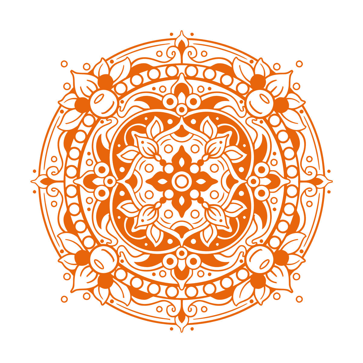 Engraving Decals Floral Mandala Mantra Ornament Meditation Room It Won'T Fall Off