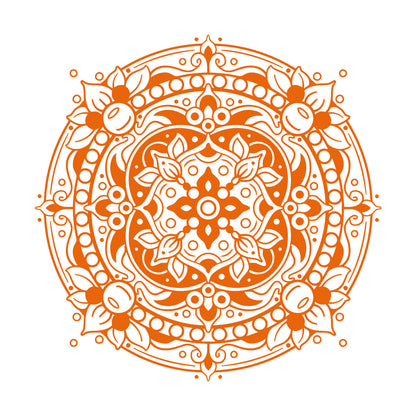 Engraving Decals Floral Mandala Mantra Ornament Meditation Room It Won'T Fall Off