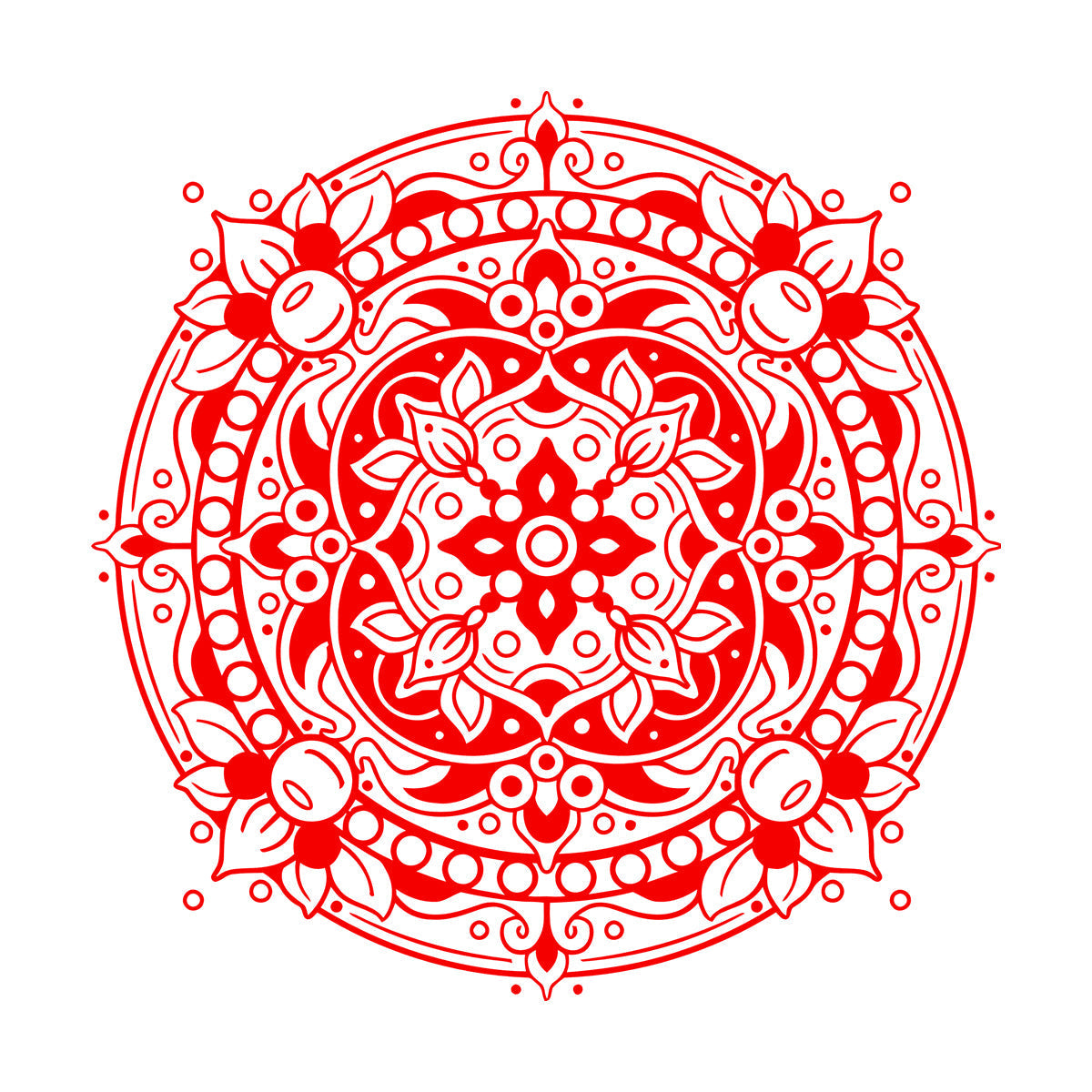 Engraving Decals Floral Mandala Mantra Ornament Meditation Room It Won'T Fall Off