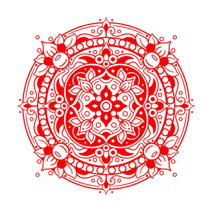 Engraving Decals Floral Mandala Mantra Ornament Meditation Room It Won'T Fall Off