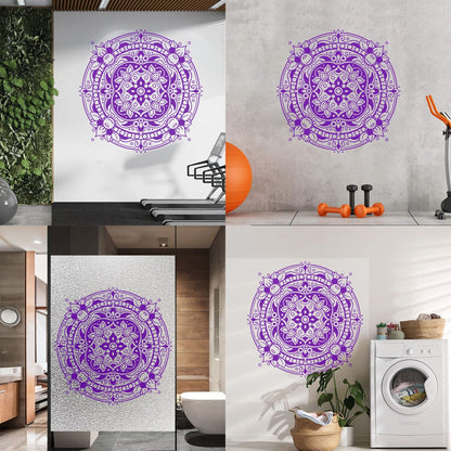 Engraving Decals Floral Mandala Mantra Ornament Meditation Room It Won'T Fall Off