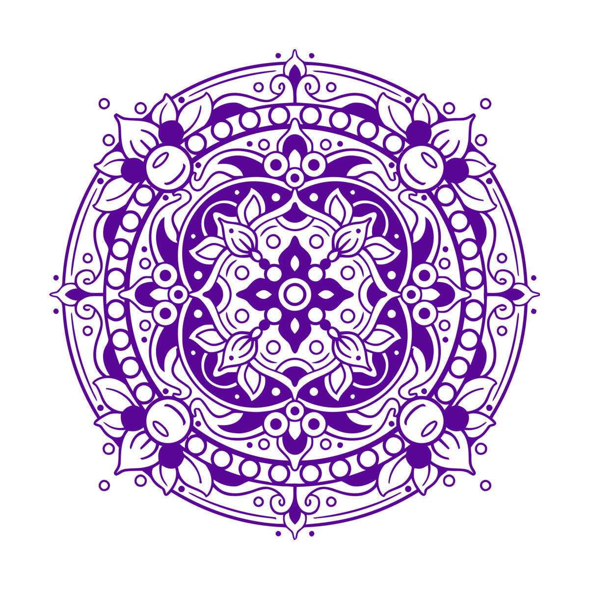 Engraving Decals Floral Mandala Mantra Ornament Meditation Room It Won'T Fall Off