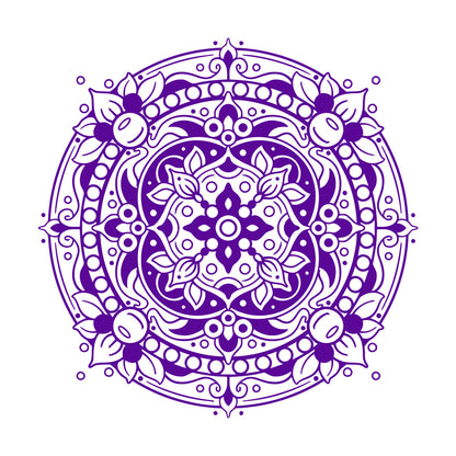 Engraving Decals Floral Mandala Mantra Ornament Meditation Room It Won'T Fall Off