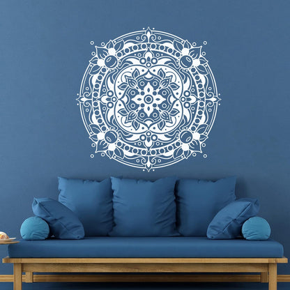 Engraving Decals Floral Mandala Mantra Ornament Meditation Room It Won'T Fall Off