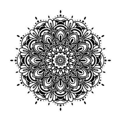 Wall Stickers Paster Paper Floral Ornament Pattern Beautiful Mandala Can Modify And Add Information