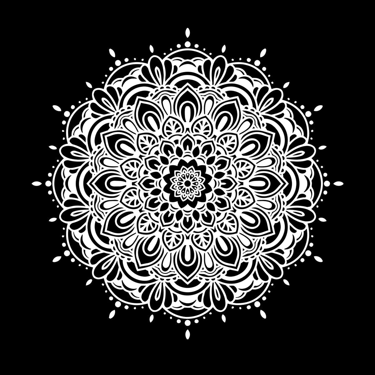 Wall Stickers Paster Paper Floral Ornament Pattern Beautiful Mandala Can Modify And Add Information