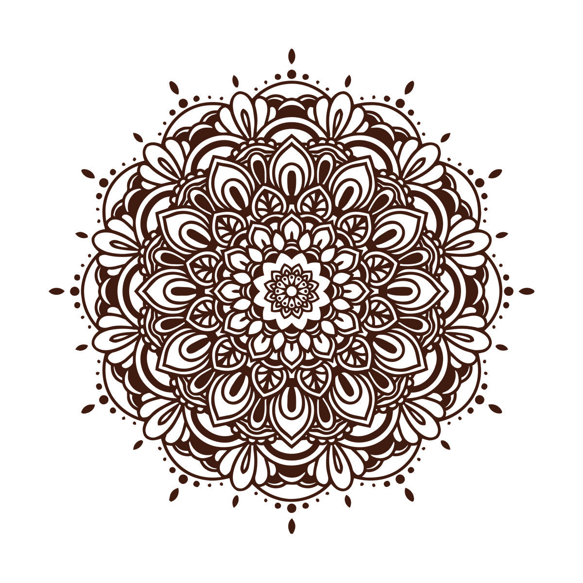 Wall Stickers Paster Paper Floral Ornament Pattern Beautiful Mandala Can Modify And Add Information