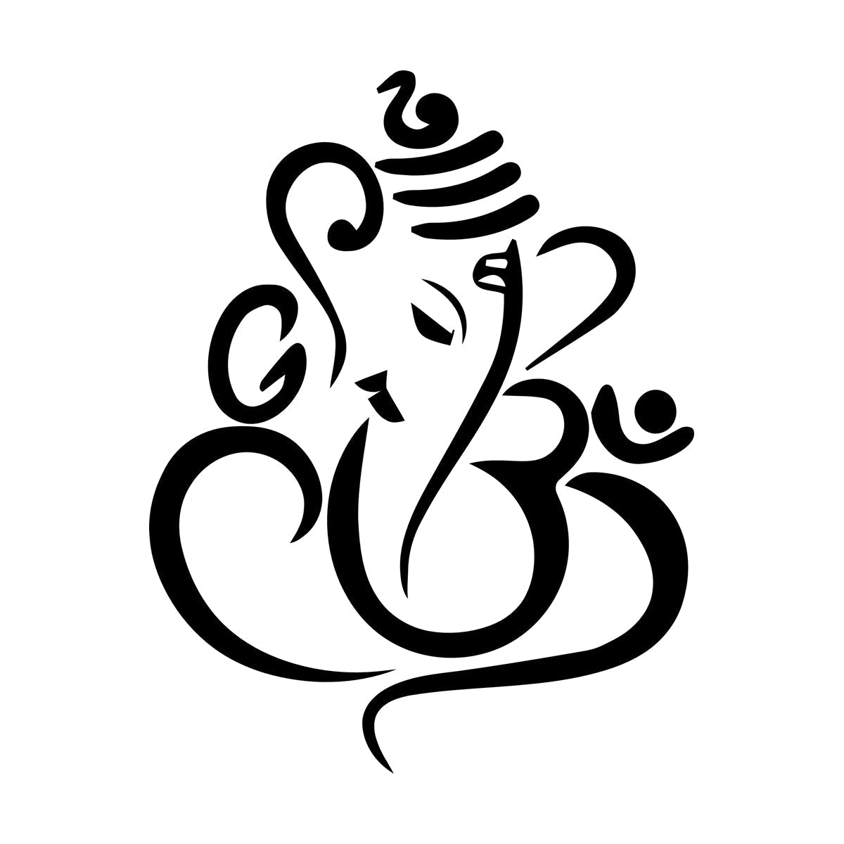 Lettering Decals Ganesha Elephant God Hinduism Tattoo Culture