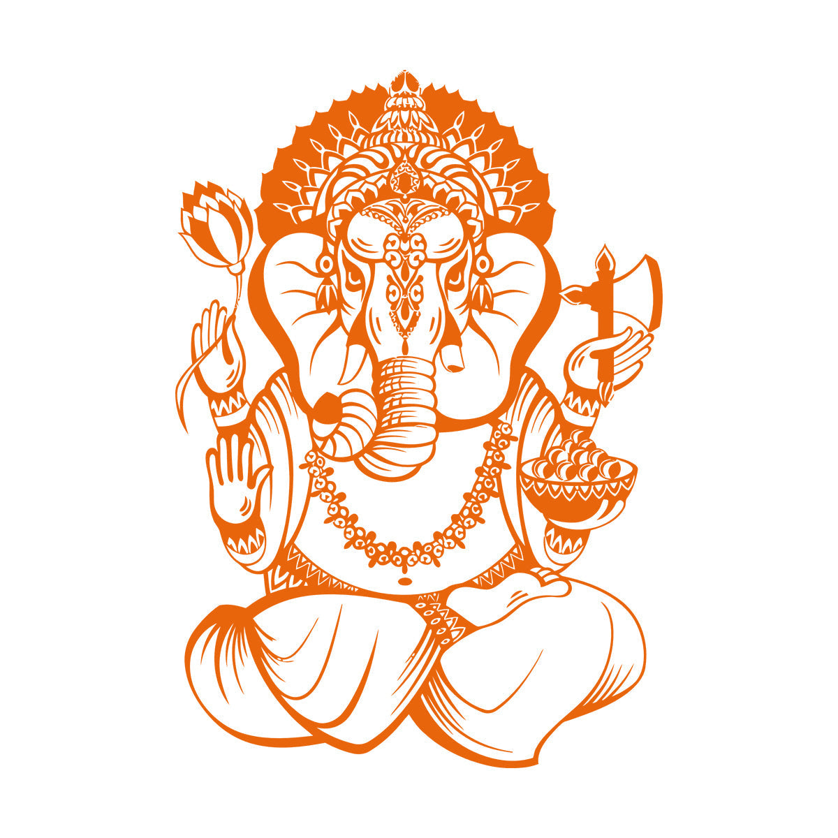 Wall Decals Pvc Ganesha Elephant Hinduism Hindu God Removable Without Leaving Glue