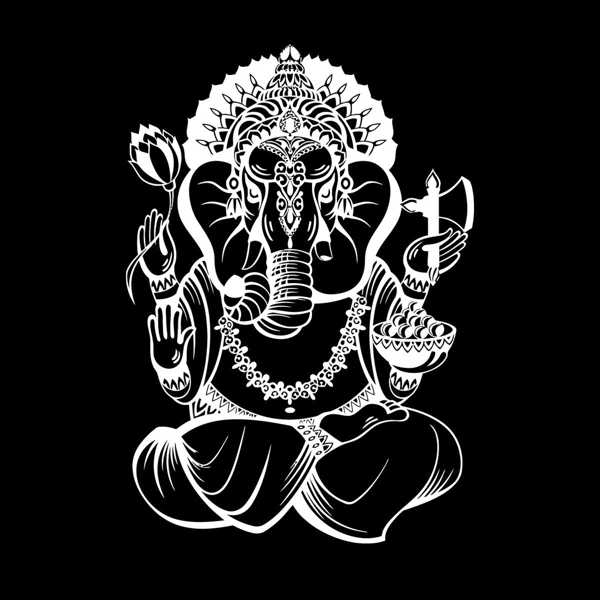 Wall Decals Pvc Ganesha Elephant Hinduism Hindu God Removable Without Leaving Glue