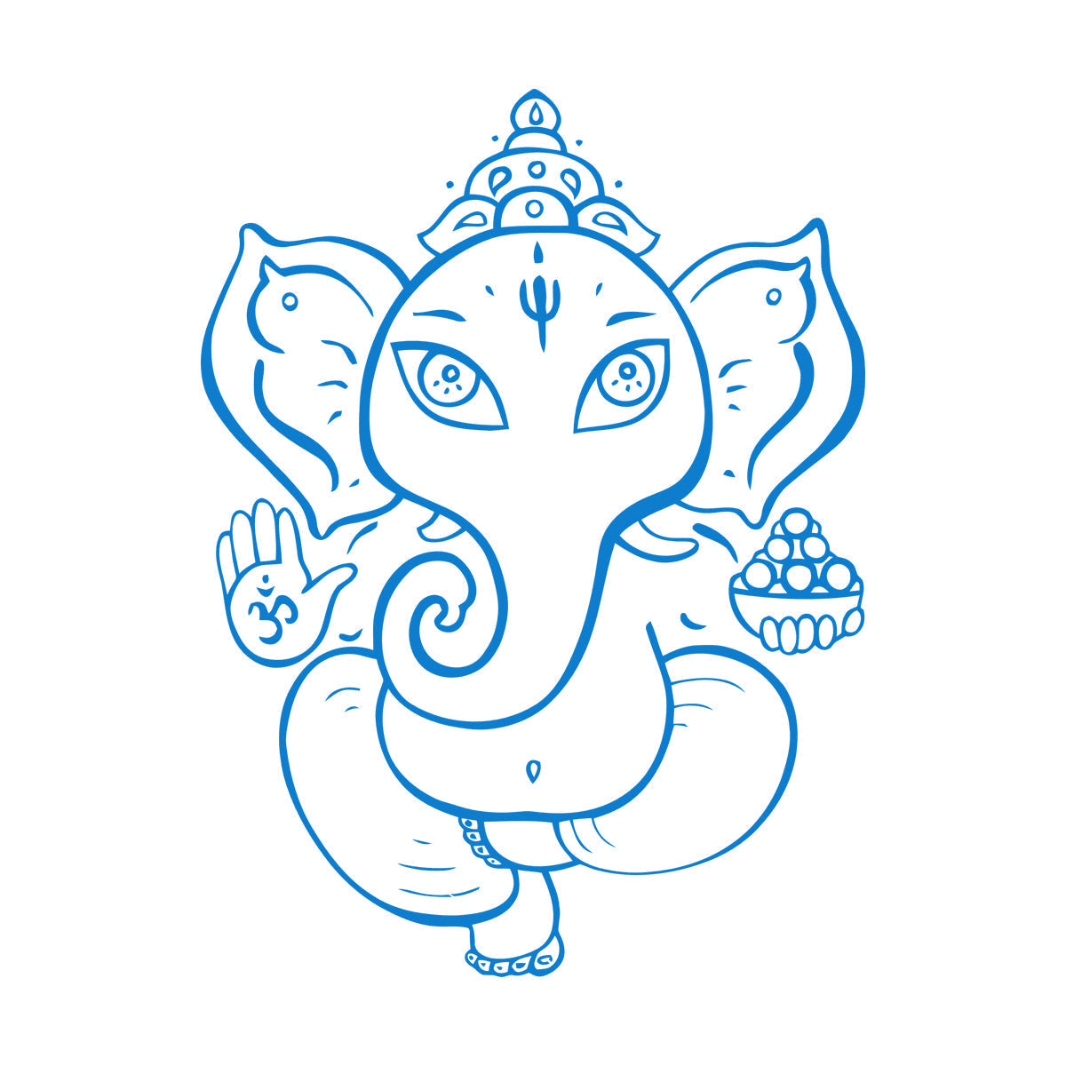 Wall Decals Paster Paper Ganesha God Hindu India Elephant Do Not Damage The Wall Surface