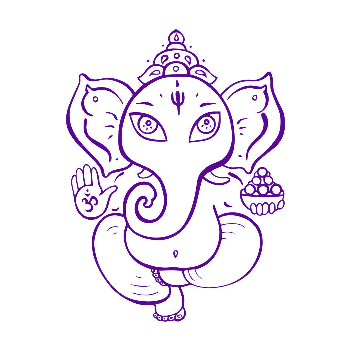 Wall Decals Paster Paper Ganesha God Hindu India Elephant Do Not Damage The Wall Surface