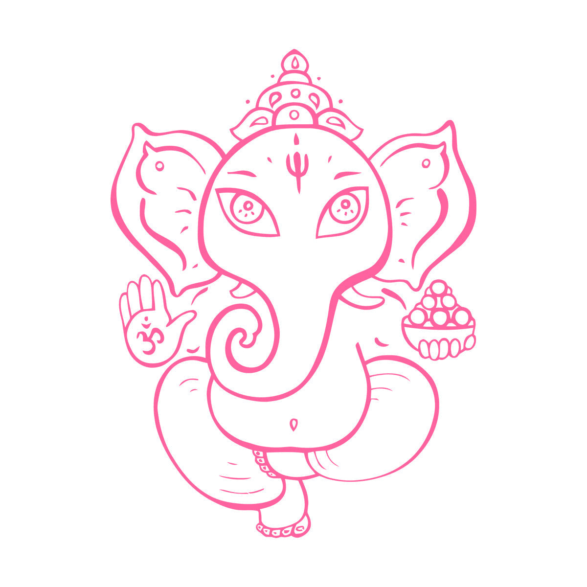 Wall Decals Paster Paper Ganesha God Hindu India Elephant Do Not Damage The Wall Surface