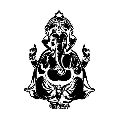 Vinyl Wall Stickers Ganesha Head Elephant Indian God Hinduism Multi Color Selection