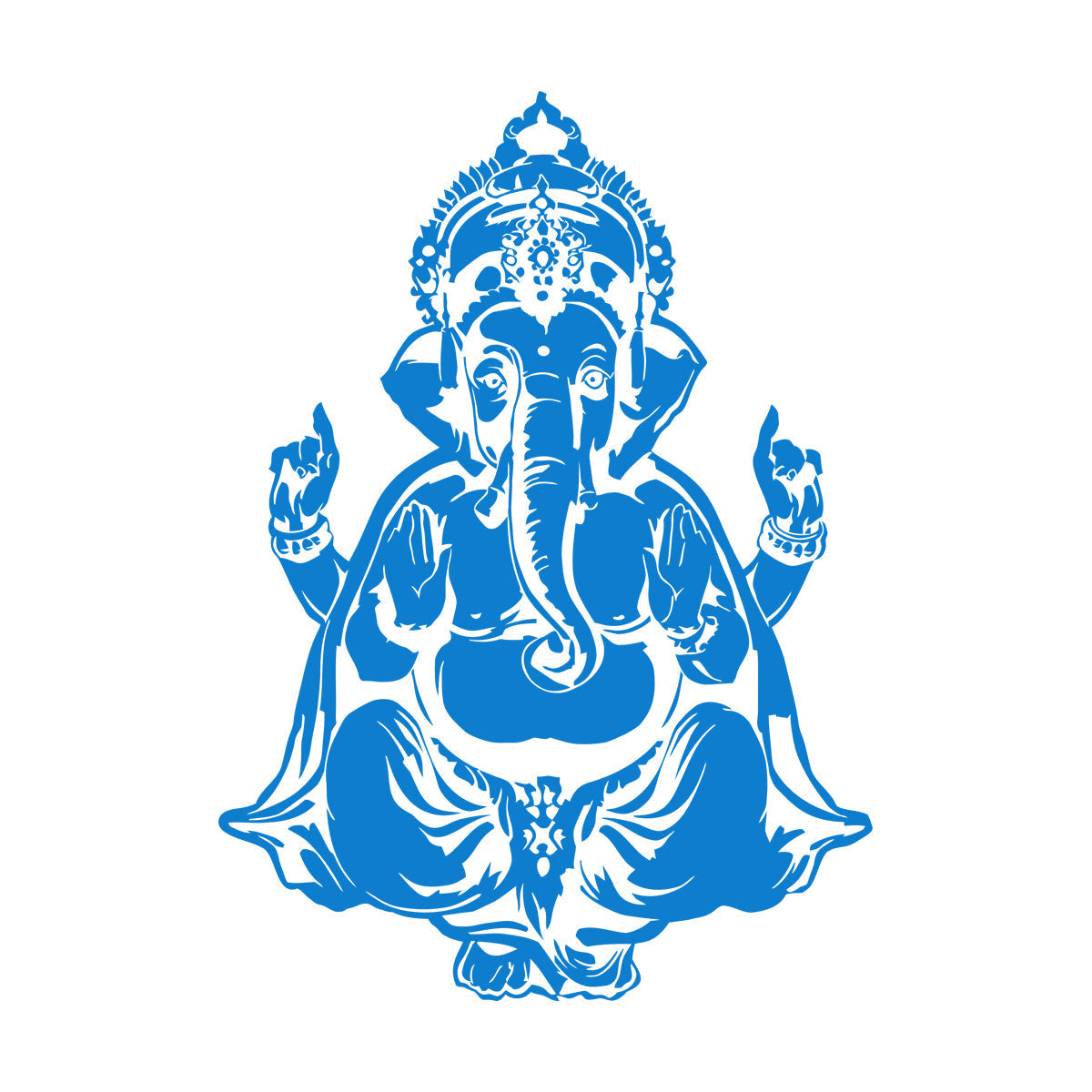 Vinyl Wall Stickers Ganesha Head Elephant Indian God Hinduism Multi Color Selection