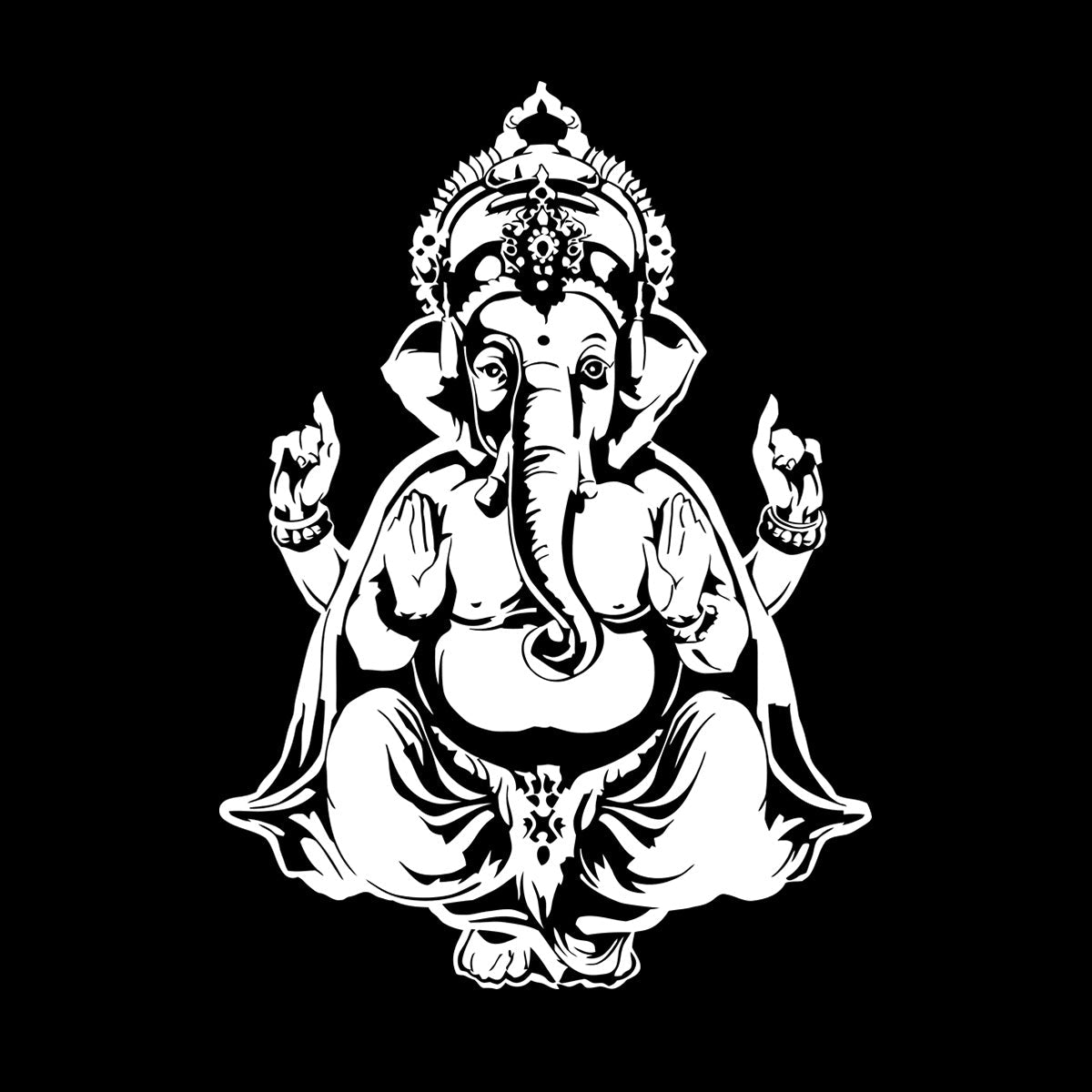 Vinyl Wall Stickers Ganesha Head Elephant Indian God Hinduism Multi Color Selection