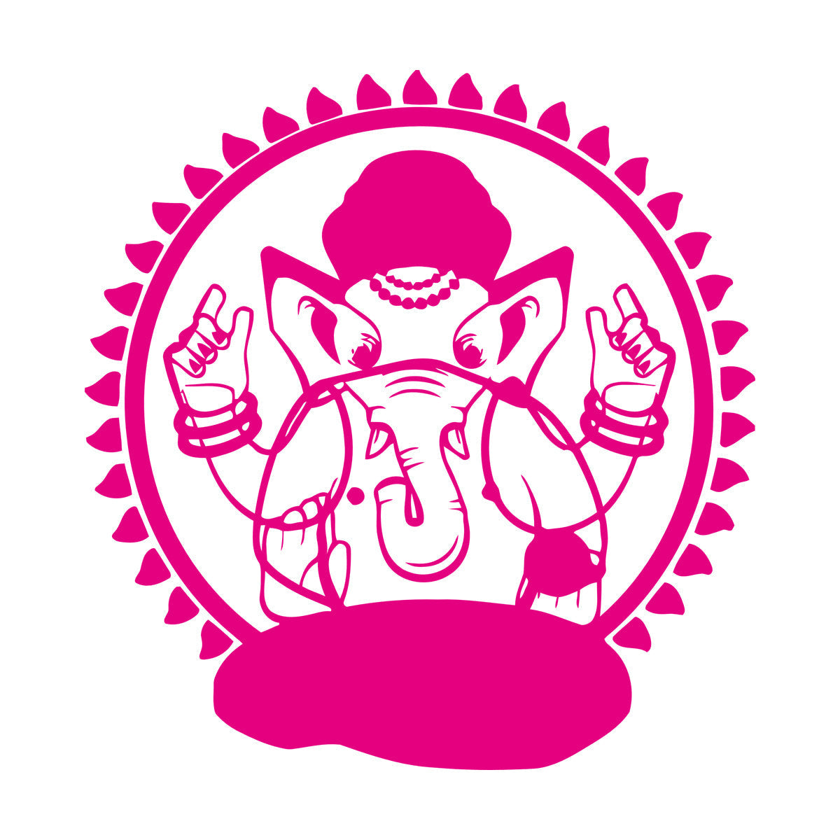 Engraving Decals Ganesha Hinduism God India Art Mural Painting