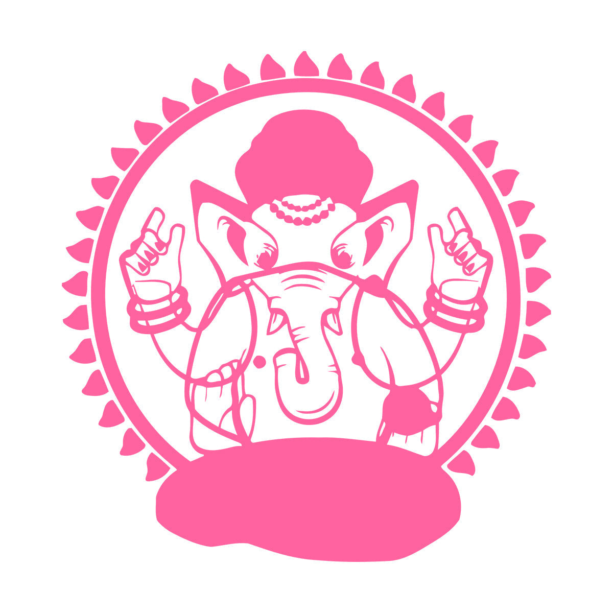 Engraving Decals Ganesha Hinduism God India Art Mural Painting