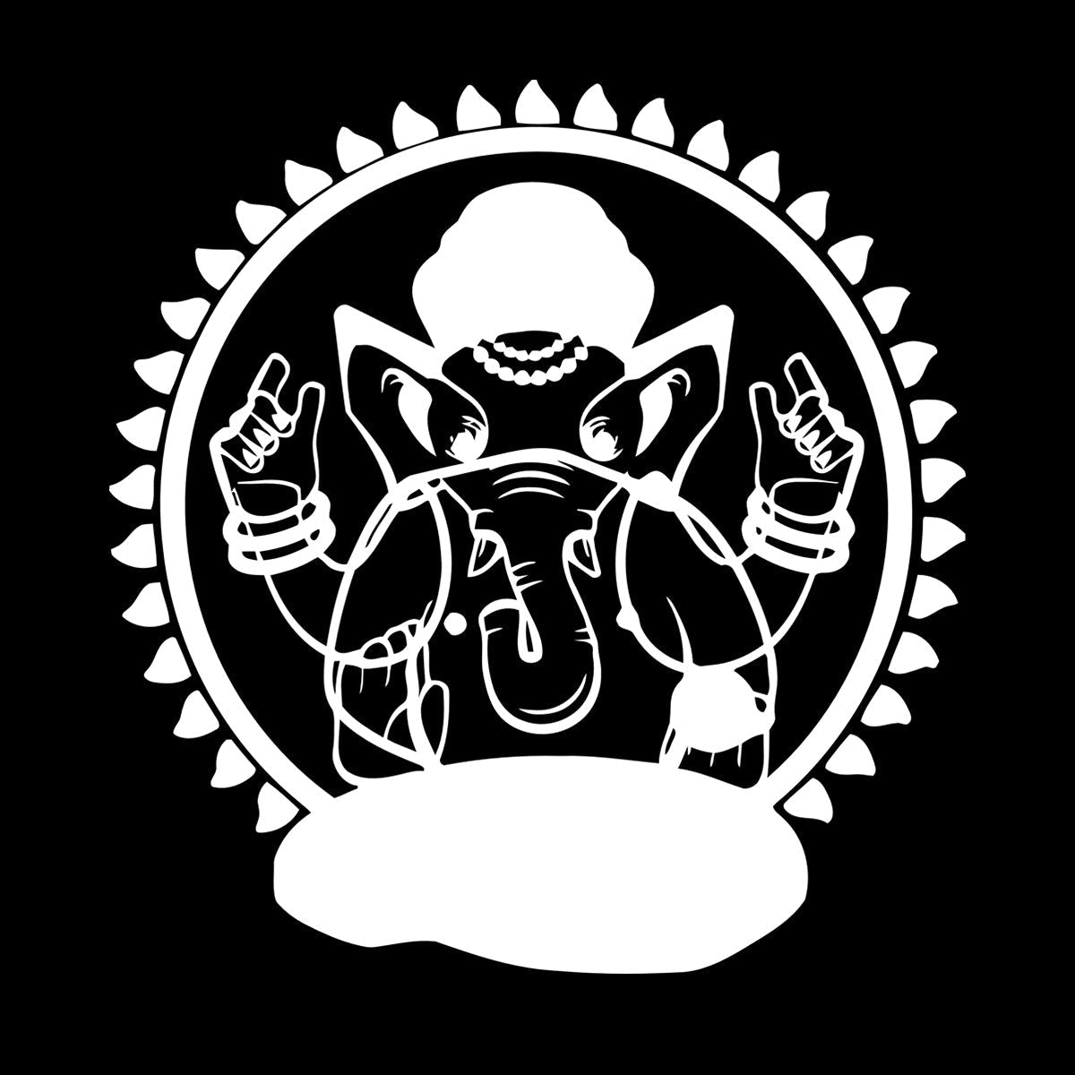 Engraving Decals Ganesha Hinduism God India Art Mural Painting