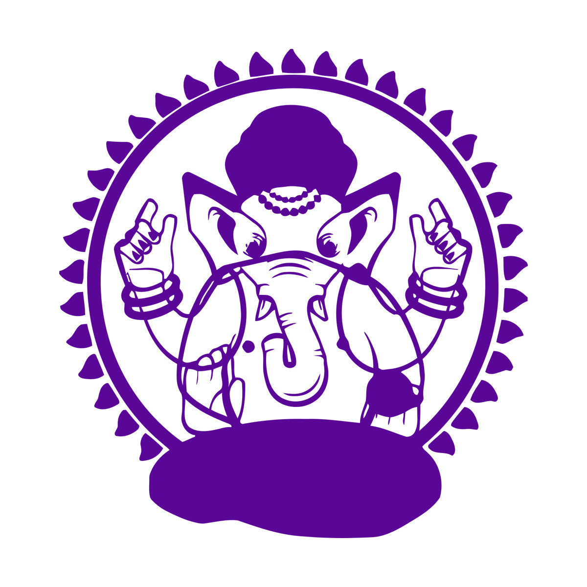 Engraving Decals Ganesha Hinduism God India Art Mural Painting